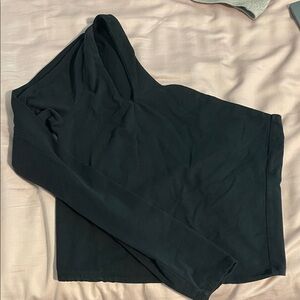 Abercrombie & Fitch Black long sleeve one-shoulder top